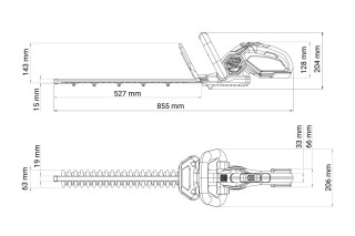FUSE akumulatorski trimer za živu ogradu VHT 4420-1BCB 