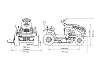 Traktor kosačica AGM LTM 108-22 