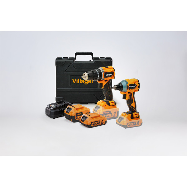 FUSE set bušilica VLP 5121 + odvrtač VLP 6420, baterija 1x2,0Ah,1x4,0Ah, punjač 2,4A 