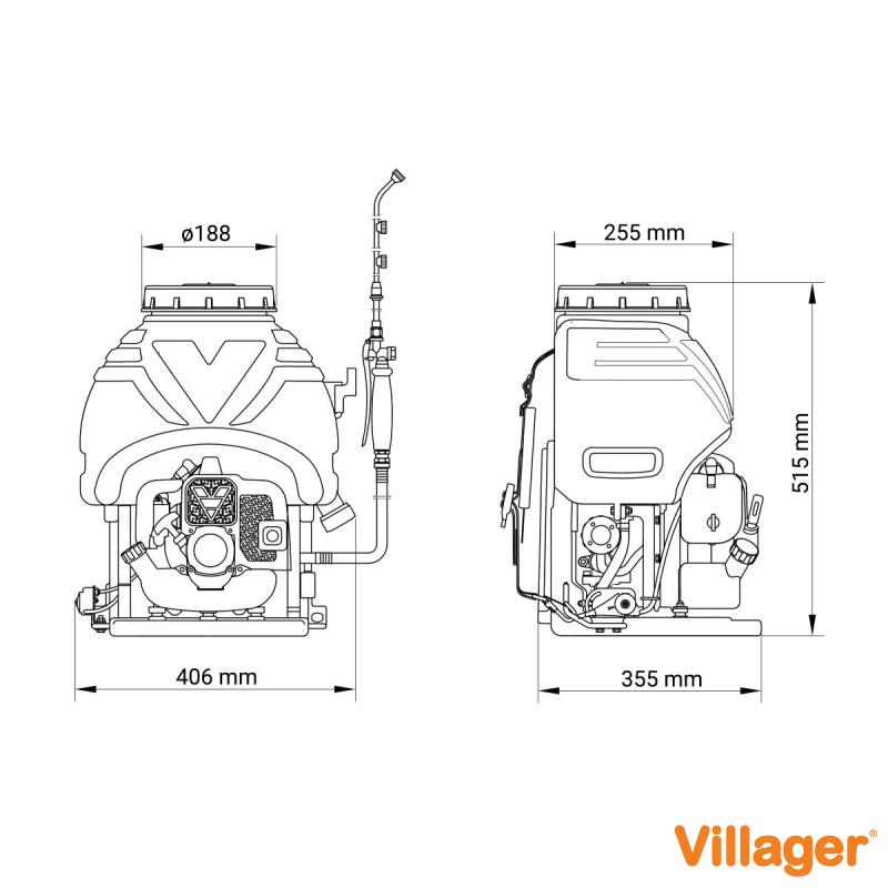 Motorna leđna prskalica Villager PS 15 E 