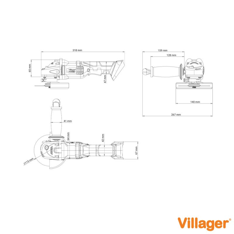 FUSE akumulatorska ugaona brusilica VLN 4320-1BCB 