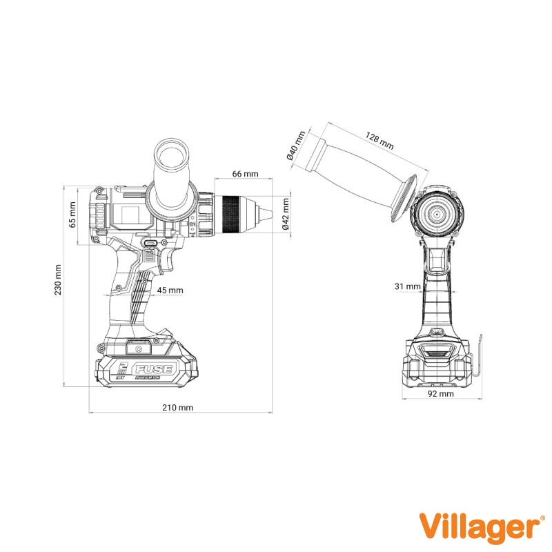 Fuse akumulatorska brushless udarna bušilica VPL 8120 