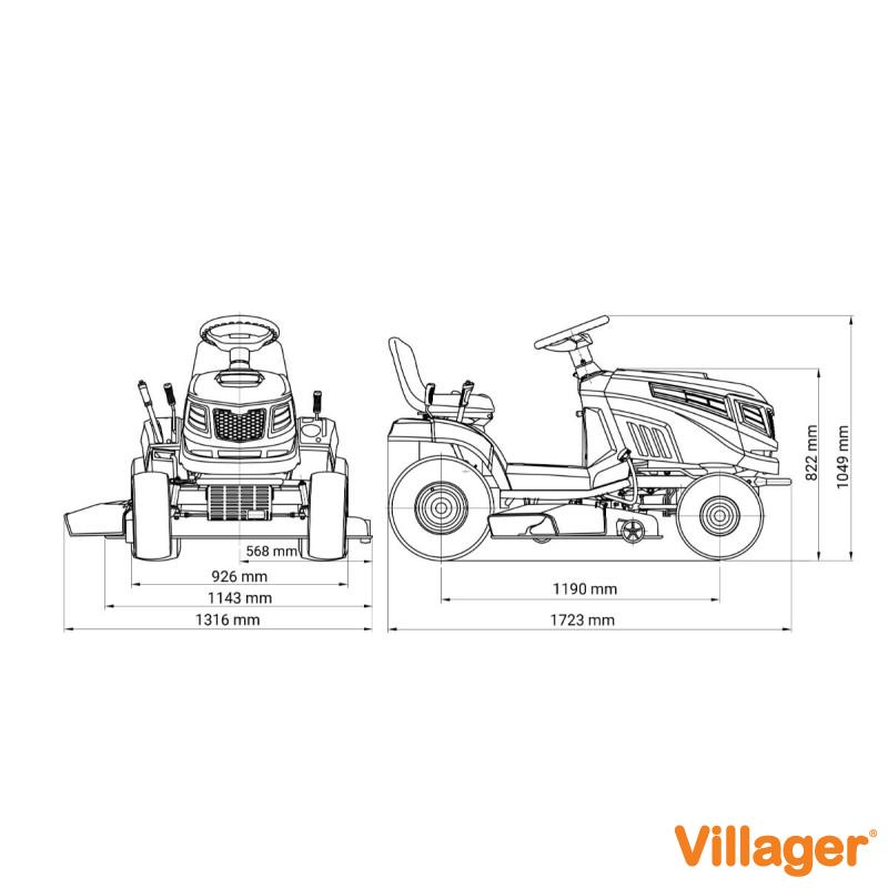 Traktor kosačica AGM LTM 108-22 