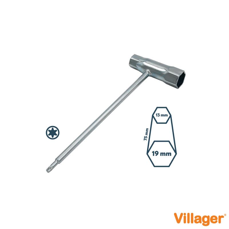 A337 - ključ za svećice Villager 19 x 13 x 75, TORX 