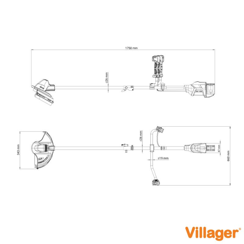 FUSE akumulatorski trimer Villager BC 3140 