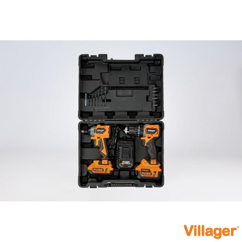 FUSE set bušilica VLP 5121 + odvrtač VLP 6420, baterija 1x2,0Ah,1x4,0Ah, punjač 2,4A 